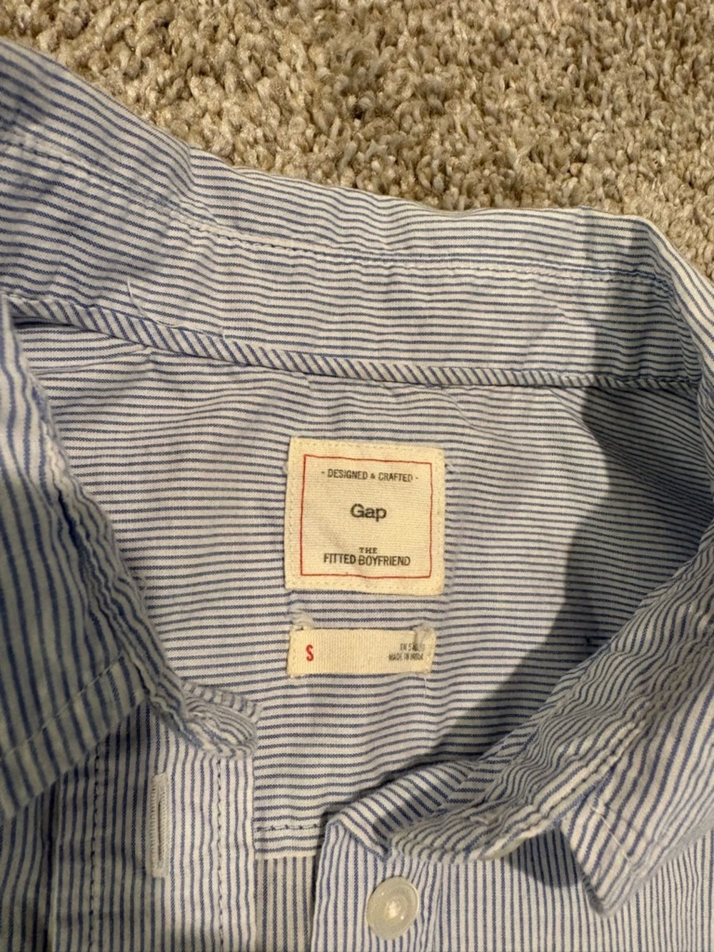 GAP Button-Down Shirt Trio in Lavender, Pink, and Light Blue - Picture 13 of 13